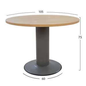 Conference table in oak color D105x75cm Hm2054.11