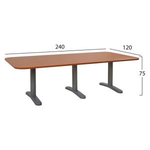 Cherry colored conference table 240x120x75cm Hm2047,13