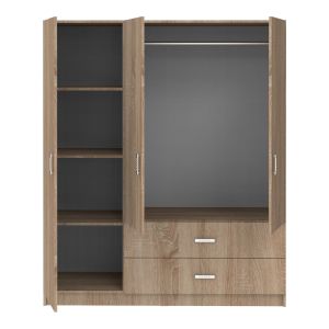 Royal three-door wardrobe Sonoma 150x58x177cm