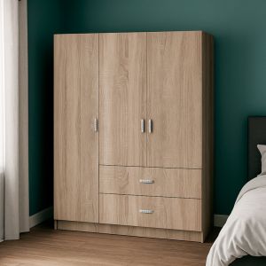 Royal three-door wardrobe Sonoma 150x58x177cm