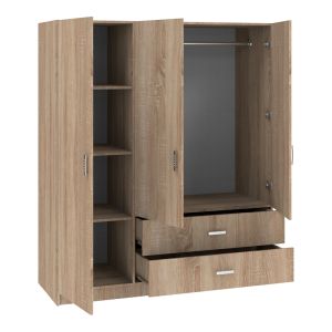 Royal three-door wardrobe Sonoma 150x58x177cm