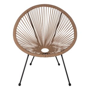 Кресло Acapulco с черна метална рамка Hm5871,01 70x73x79hcm