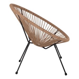 Кресло Acapulco с черна метална рамка Hm5871,01 70x73x79hcm