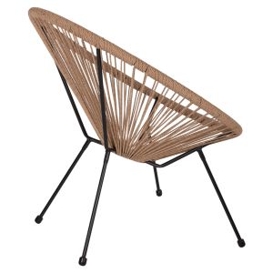 Кресло Acapulco с черна метална рамка Hm5871,01 70x73x79hcm