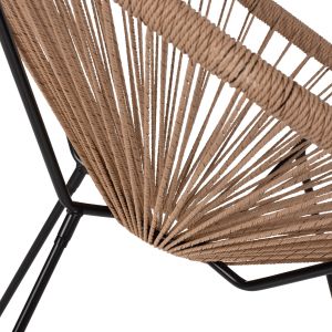 Кресло Acapulco с черна метална рамка Hm5871,01 70x73x79hcm
