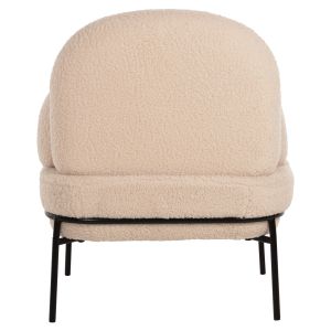 Кресло Agnes Hm9525,20 букле екрю с черни метални крака 74x71x83hcм