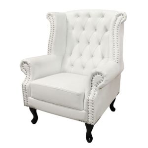 Кресло Chesterfield Polina бял мат Hm0053,02