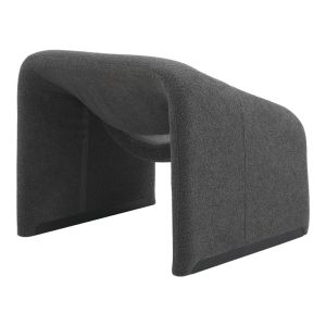 Кресло Clous плат букле в цвят въглен 86x77x73.5см