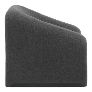 Кресло Clous плат букле в цвят въглен 86x77x73.5см
