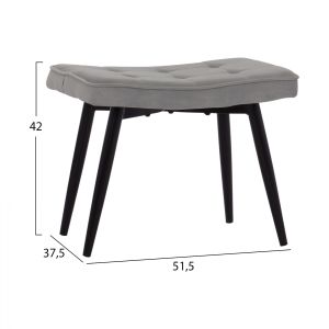 Кресло Crawley Hm8918,01 сиво кадифе 70х57х103cm