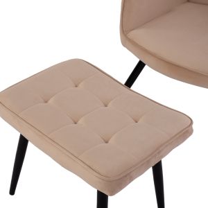 Кресло Crawley Hm8918,11 бежово кадифе 70х57х103cm