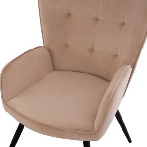 Кресло Crawley Hm8918,11 бежово кадифе 70х57х103cm