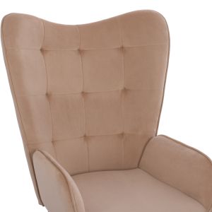 Кресло Crawley Hm8918,11 бежово кадифе 70х57х103cm