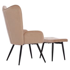 Кресло Crawley Hm8918,11 бежово кадифе 70х57х103cm