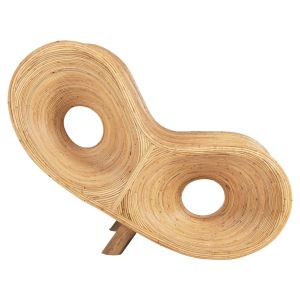 Кресло Curvy Lounge Hm9645,01 от ратан в естествен цвят 63x128x97cm за градина дневна