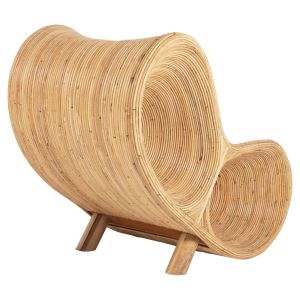 Кресло Curvy Lounge Hm9645,01 от ратан в естествен цвят 63x128x97cm за градина дневна