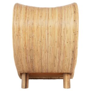 Кресло Curvy Lounge Hm9645,01 от ратан в естествен цвят 63x128x97cm за градина дневна