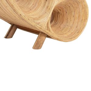 Кресло Curvy Lounge Hm9645,01 от ратан в естествен цвят 63x128x97cm за градина дневна
