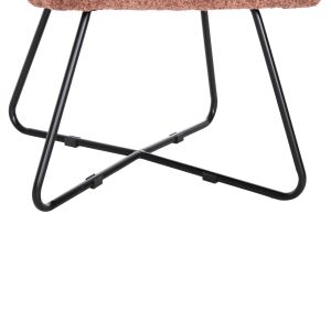 Кресло Harnis Hm9603,02 розово букле с черна метална база 82x62x72hcm