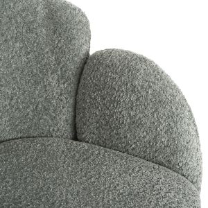 Кресло Harnis Hm9603,05 букле цвят шам фъстък с черна метална база 82x62x72hcm