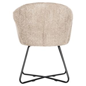 Кресло Harnis Hm9603,08 бежово букле с черна метална база 82x62x72hcm