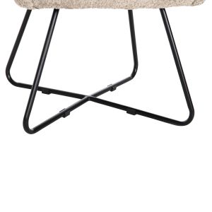 Кресло Harnis Hm9603,08 бежово букле с черна метална база 82x62x72hcm