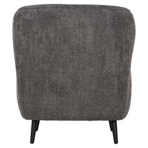 Кресло Kryly Hm9593,01 сиво букле с черни дървени крака 83x87x89hcm