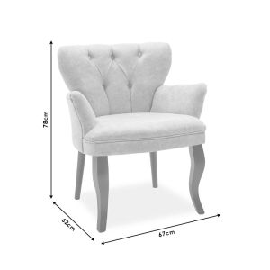 Loreta Armchair Velvet Gray-anthracite 59x64x73cm