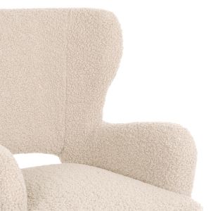 Кресло Mylie Hm8394,23 букле цвят екрю 66x75x93hcm