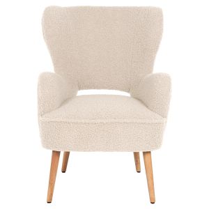 Кресло Mylie Hm8394,23 букле цвят екрю 66x75x93hcm