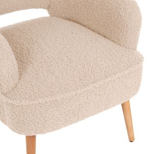 Кресло Mylie Hm8394,23 бяло букле 66x75x93hcm