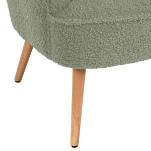 Кресло Mylie Hm8394,27 букле цвят шам фъстък 66x75x93hcm
