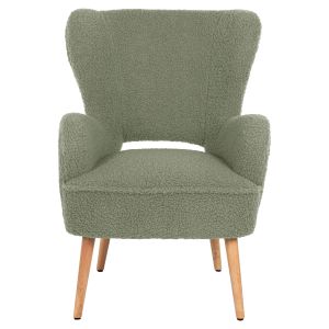 Кресло Mylie Hm8394,27 букле цвят шам фъстък 66x75x93hcm