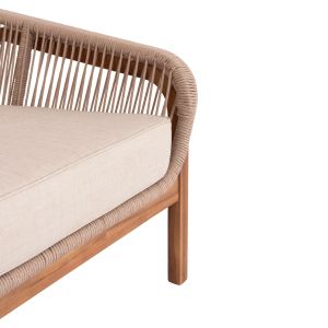 Кресло Oasis Biege Sm6226 дърво тропическа акация-алуминий и въже бежов 92x80x71.5-82в см. градински комплект 4 части Orion Corner Sm6191.02 бял алуминий и бежов олефин