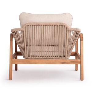 Кресло Oasis Biege Sm6226 дърво тропическа акация-алуминий и въже бежов 92x80x71.5-82в см. градински комплект 4 части Orion Corner Sm6191.02 бял алуминий и бежов олефин