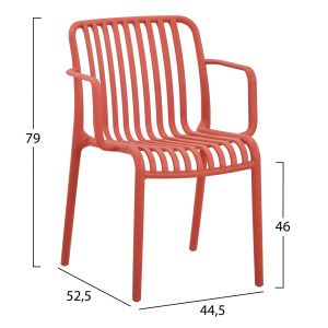 Outdoor Convee armchair Hm6105,05 polypropylene red 44,5x52,5x79cm