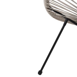 Outdoor Nest-type Acapulco Armchair Hm5872,03 black metal - synthetic rattan in ekra 71x72x80cm
