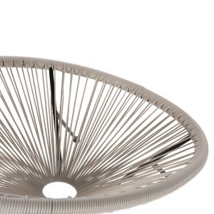 Outdoor Nest-type Acapulco Armchair Hm5872,03 black metal - synthetic rattan in ekra 71x72x80cm