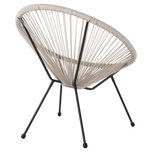 Outdoor Nest-type Acapulco Armchair Hm5872,03 black metal - synthetic rattan in ekra 71x72x80cm