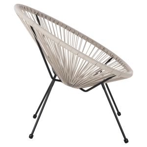 Outdoor Nest-type Acapulco Armchair Hm5872,03 black metal - synthetic rattan in ekra 71x72x80cm