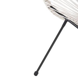 Outdoor Nest-type Acapulco Armchair Hm5872,12 black metal - synthetic rattan in white 71x72x80cm