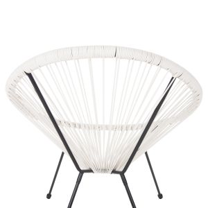 Outdoor Nest-type Acapulco Armchair Hm5872,12 black metal - synthetic rattan in white 71x72x80cm