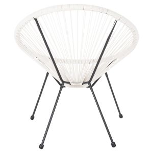 Outdoor Nest-type Acapulco Armchair Hm5872,12 black metal - synthetic rattan in white 71x72x80cm