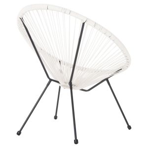 Outdoor Nest-type Acapulco Armchair Hm5872,12 black metal - synthetic rattan in white 71x72x80cm