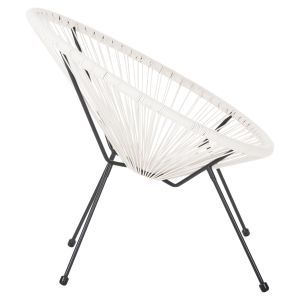 Outdoor Nest-type Acapulco Armchair Hm5872,12 black metal - synthetic rattan in white 71x72x80cm