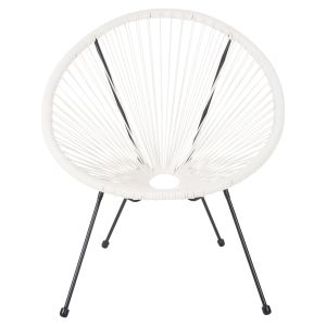 Outdoor Nest-type Acapulco Armchair Hm5872,12 black metal - synthetic rattan in white 71x72x80cm