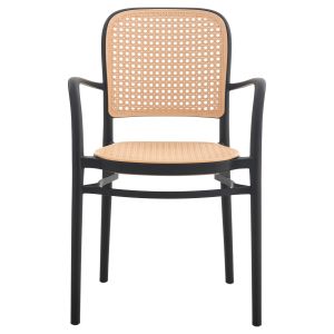 Armchair Polypropylene Flow Hm5938,02 black and beige 56x52,5x85,5cm