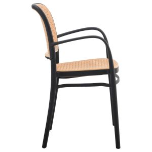 Armchair Polypropylene Flow Hm5938,02 black and beige 56x52,5x85,5cm