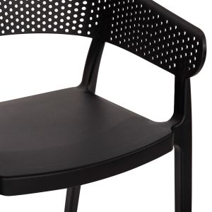Armchair Polypropylene Perfoe Hm5941,02 black 53,5x50,5x73cm