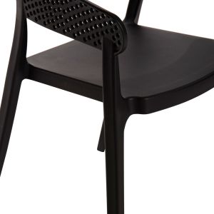 Armchair Polypropylene Perfoe Hm5941,02 black 53,5x50,5x73cm